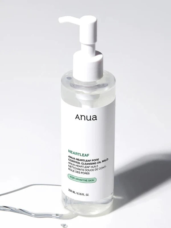 Anua Heartleaf Pore Control Cleansing Oil Mild - Non-comedogenic Korean skincare oil for gentle cleansing, hydration, and pore care by The Pretty Picks.