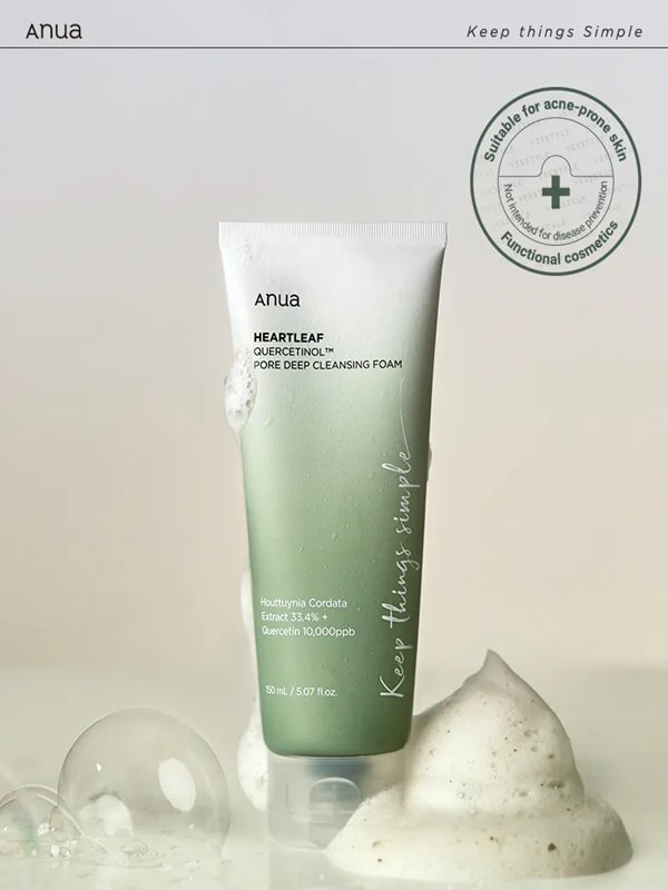 Anua - Heartleaf Quercetinol Pore Deep Cleansing Foam - Cleanser - The Pretty Picks