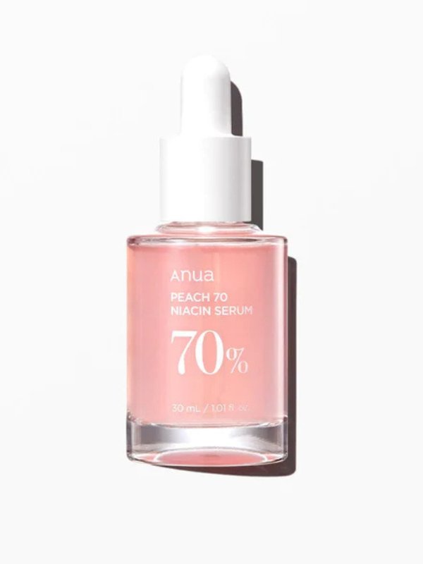 Anua Peach 70 Niacin Serum - Brightening and hydrating serum with Peach Extract and 5% Niacinamide for radiant, dewy skin by The Pretty Picks.