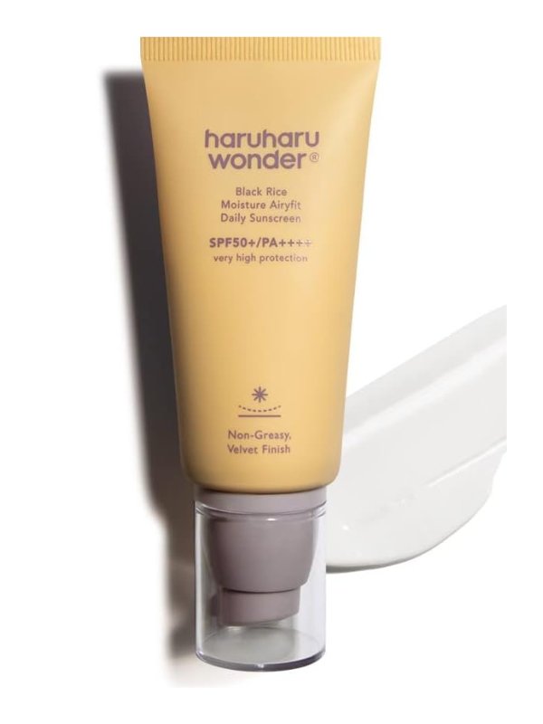 Haruharu Wonder - Black Rice Moisture Airyfit Sunscreen - Lightweight, hydrating SPF50+ sunscreen by The Pretty Picks.