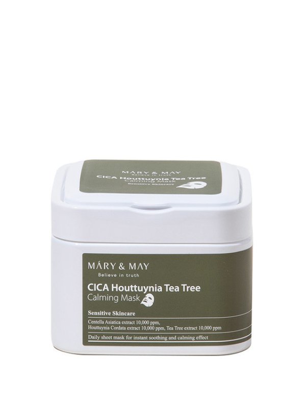 Mary&May - Cica Houttuynia Tea Tree Calming Mask - Soothing daily sheet mask for sensitive skin by The Pretty Picks