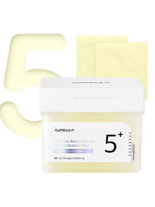 numbuzin - No.5+ Vitamin-Niacinamide Concentrated Pad - Brightening and exfoliating pad by The Pretty Picks